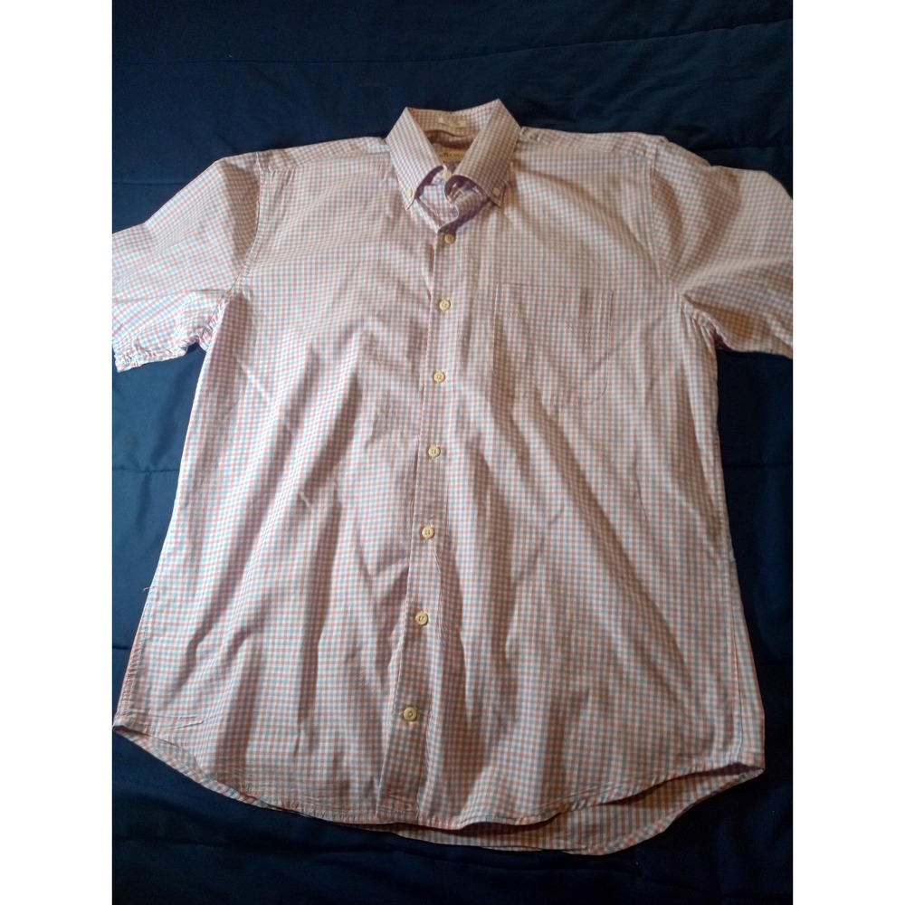 Peter Millar Shirt Mens Large Check Crown Finish‎ Performance Golf Dress